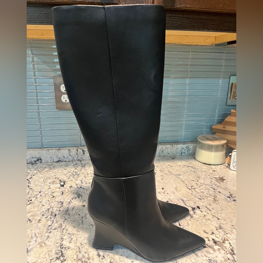 Worthington Womens Shari Wedge Heel Dress Boots